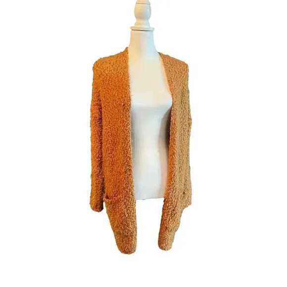 debut oversized cardigan orange soft fuzzy size m/l - Picture 3 of 6